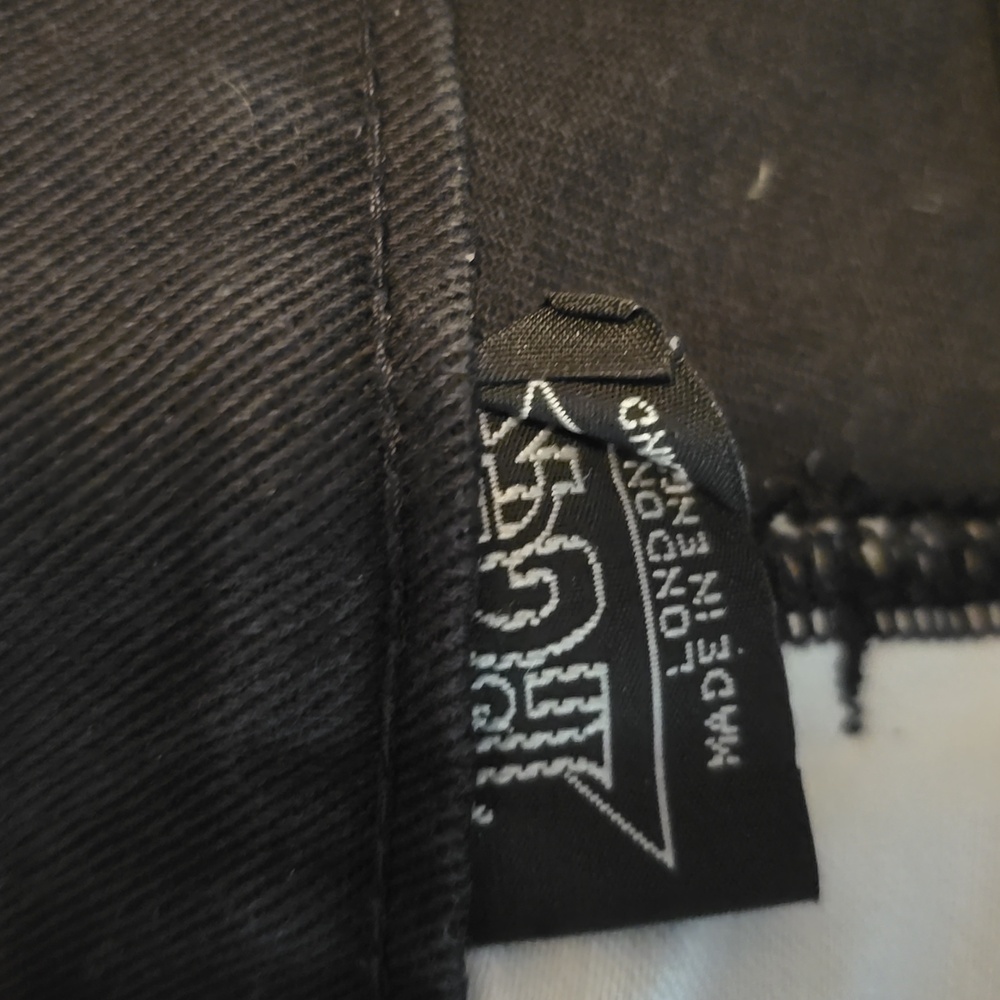 Unisex Tiger of London Black and White Zippered Jeans - Picture 7 of 16